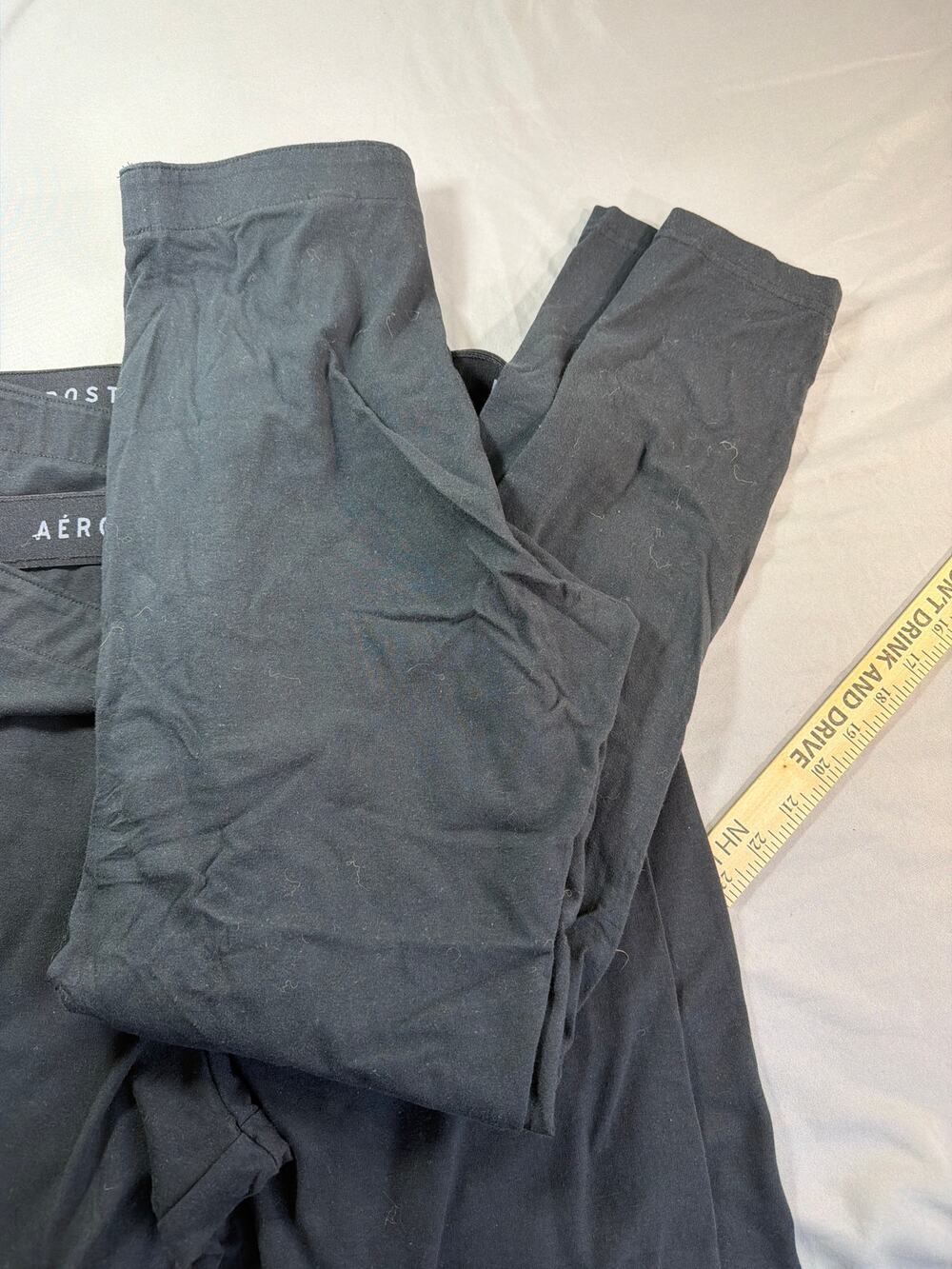 Aeropostale Classic Black Leggings Women's size Large 3 pair